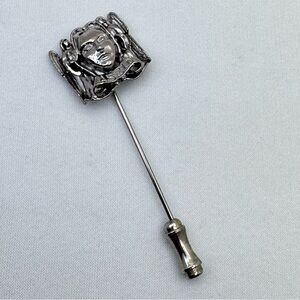 Vintage Laszlo Angel Stick Pin Silver Tone Figural Lapel Pin